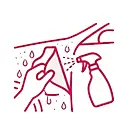 Folie wird nass gesprüht