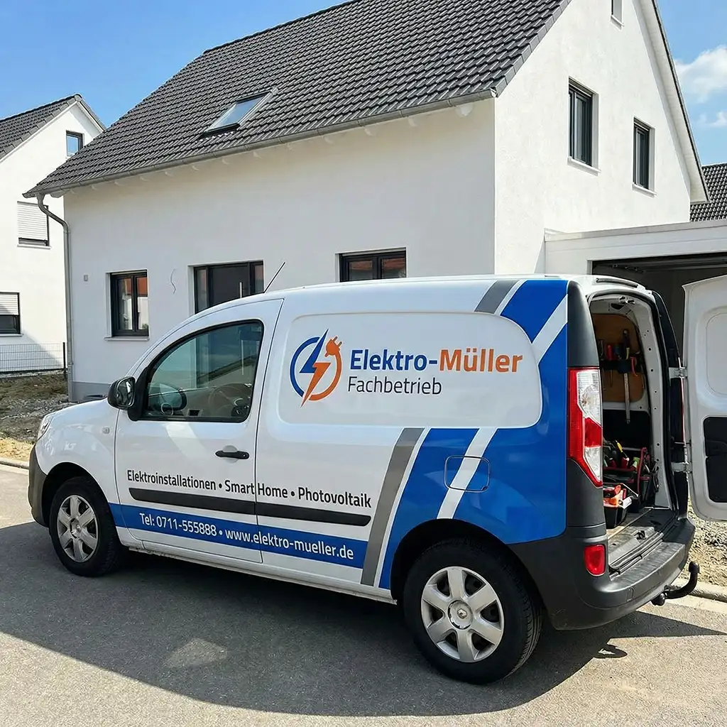 Elektrofachbetrieb Transporter Beschriftung