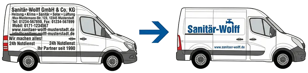 Ein mit Informationen überladenes Fahrzeug wird unsichtbar und verliert seine Werbewirkung