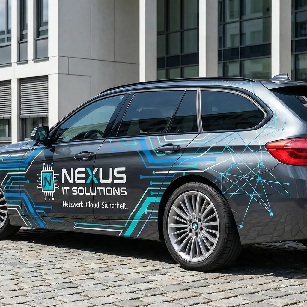 Firmenwagen Beschriftung für IT-Dienstleister Nexus