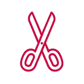 Schere zum Zuschneiden der Folien-Teile